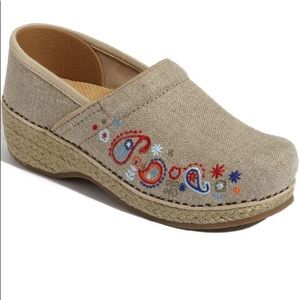 Dansko Vegan Jute Espadrille Clog Size 38